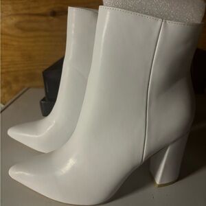 White SHEIN booties 7 never worn